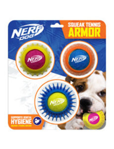 Nerf Dog Nerf Dog Squeak Tennis Armor - 3 Pack