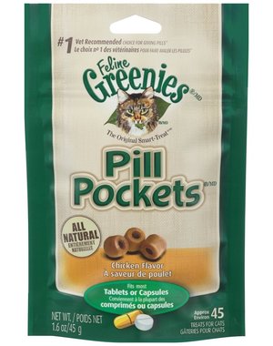 Greenies Greenies Feline Pill Pocket Chicken Flavour 45g