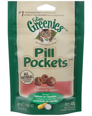 Greenies Greenies Feline Pill Pocket Salmon Flavour 45g