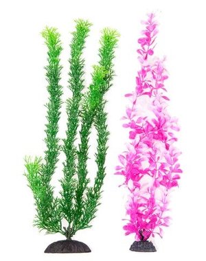 Aquatop AQUATOP Artificial Plant 2-Pack Multi-Coloured Green/Pink 15"
