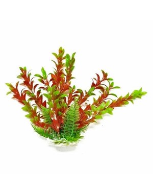 Aquatop AQUATOP Artificial Plant W/ Weighted Base -Hygro-Like (Green/Red)