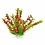 Aquatop AQUATOP Artificial Plant W/ Weighted Base -Hygro-Like (Green/Red)