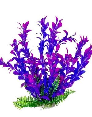 Aquatop AQUATOP Artificial Plant W/ Weighted Base -Hygro-Like (Pink/Purple)