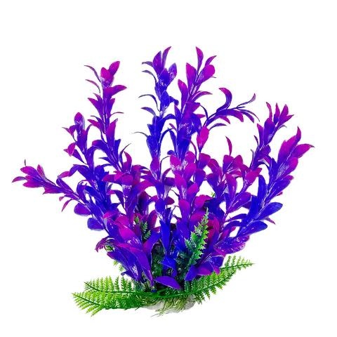 Aquatop AQUATOP Artificial Plant W/ Weighted Base -Hygro-Like (Pink/Purple)