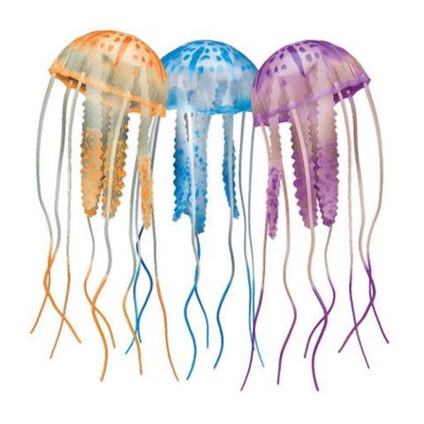 Aquatop AQUATOP Floating Jellyfish Decoration-Orange/Blue/Violet Small 3-Pack