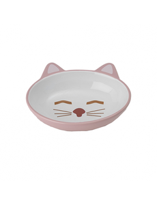 PetRageous PetRageouse Sleepy Kitty Pink Dish