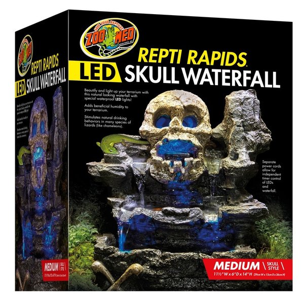 Zoo Med Laboratories Zoo Med Repti Rapids LED Skull Waterfall