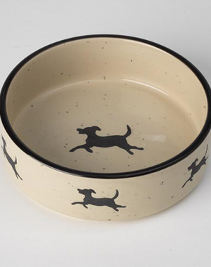 PetRageous PetRageous Chasing Dogs Ceramic Dish