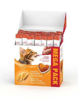 CatIt Catit Creamy Lickable Cat Treat - Chicken & Liver Flavour - 50 pack