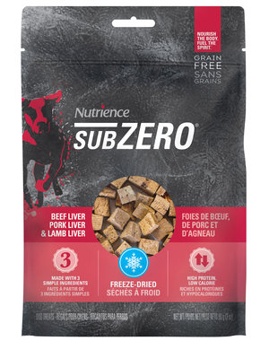 Nutrience Nutrience Grain Free Subzero Freeze Dried Prairie Treats -Beef Liver, Pork Liver and Lamb Liver 90 g
