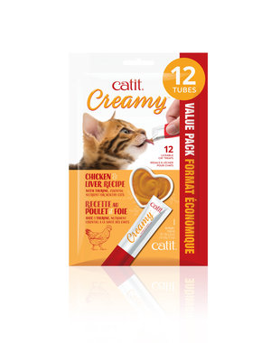 CatIt Catit Creamy Chicken & Liver Recipe - 12 Pack