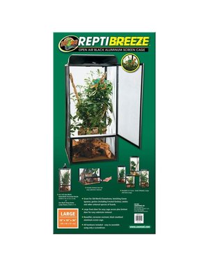 Zoo Med Laboratories Zoo Med Reptibreeze Aluminum Screen Cage Large 18"x18"x36"