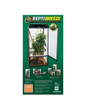 Zoo Med Laboratories Zoo Med Reptibreeze Aluminum Screen Cage Large 18"x18"x36"