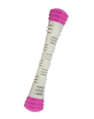 Messy Mutts Totally Pooched Chew n' Squeak Stick, Foam Rubber, Large, 12"