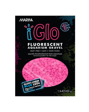 Marina Marina iGlo Fluorescent Aquarium Gravel - Pink- 450g (1lb)