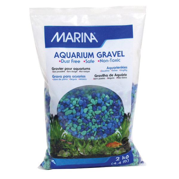 Marina Marina Decorative Aquarium Gravel - Tri-Colour Blue