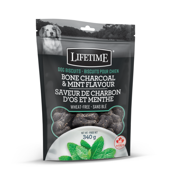 Nutrico Lifetime Dog Biscuits Charcoal & Mint Flavour 340g