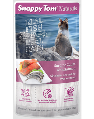snappy tom Snappy Tom Naturals Sardine With Salmon 3.5oz Pouch