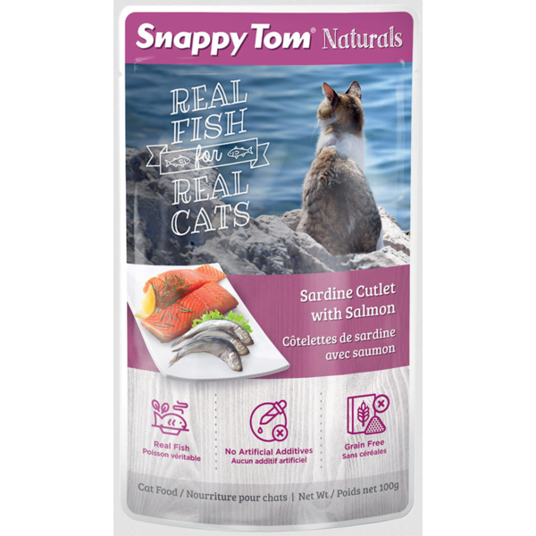 snappy tom Snappy Tom Naturals Sardine With Salmon 3.5oz