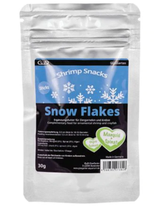 GlasGarten GlasGarten Shrimp Snacks Snow Flakes - Chard-Spinach 30g