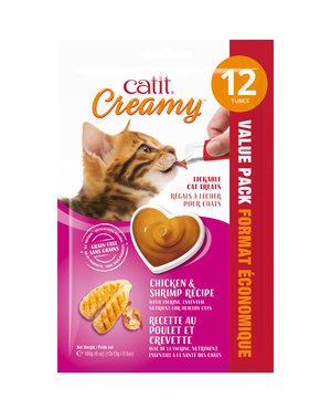 CatIt Catit Creamy Chicken & Shrimp Recipe - 12 Pack