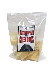QT Dog QT Dog Water Buffalo Cheek Chips 6 Pack