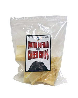 QT Dog QT Dog Water Buffalo Cheek Chips 6 Pack