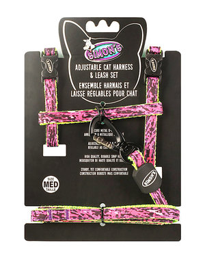 Burgham Simon's Simons Adjustable Harness & Leash Army Pink Medium