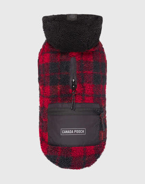Canada Pooch Canada Pooch Cool Factor Hoodie Red Plaid