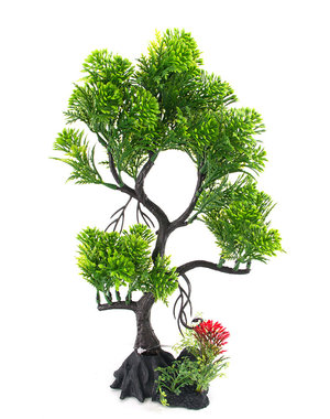 Aqua-Fit Aqua-Fit Green Pine Bonsai Plastic Plant 11"