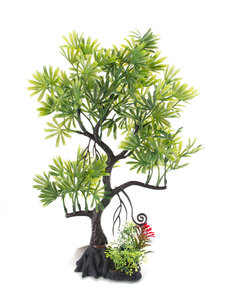 Aqua-Fit Aqua-Fit Green Japanese Maple Bonsai Plastic Plant 11"