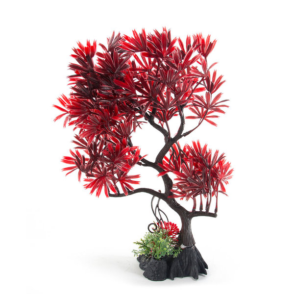 Aqua-Fit Aqua-Fit Red Japanese Maple Bonsai Plastic Plant 11"