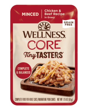Well Pet Wellness Core Tiny Tasters Minced Chicken & Beef 1.75oz