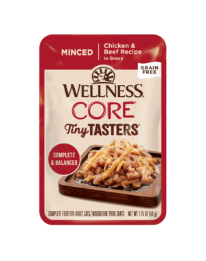 Well Pet Wellness Core Tiny Tasters Minced Chicken & Beef 1.75oz