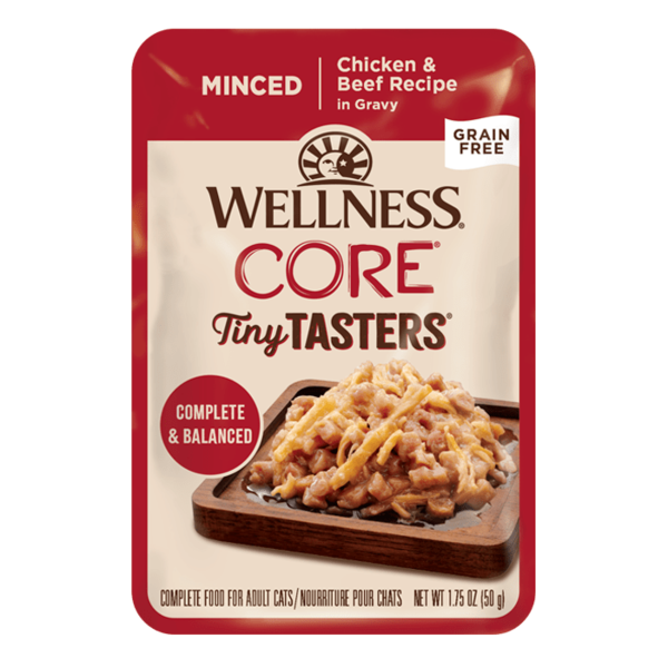 Well Pet Wellness Core Tiny Tasters Minced Chicken & Beef 1.75oz