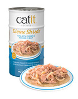 CatIt Catit Divine Shreds Tuna with Chicken & Wakame in Jelly 4x 85g