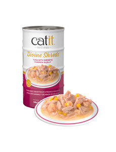 CatIt Catit Divine Shreds Tuna With Shrimp & Pumpkin in Jelly 4x 85g