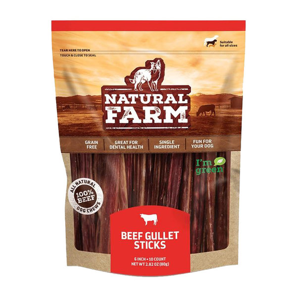 Natural Farm Natural Farm Beef Gullet Stick 6" 10 Pck