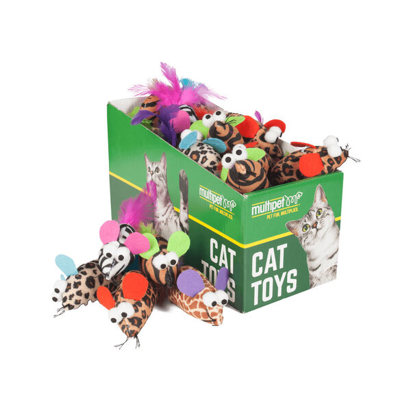 Multipet Products Multi Pet Cat Toy Safari Feather Mouse