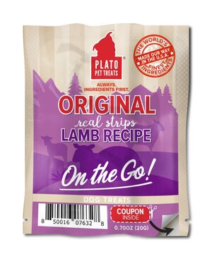 Plato Pet Treats Plato Lamb Strips 0.70 oz