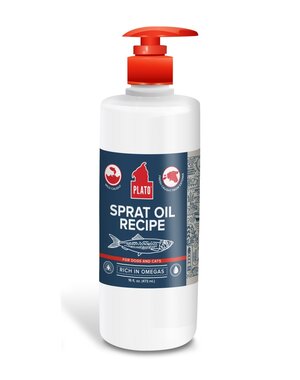 Plato Pet Treats Plato Sprat Oil for Cats and Dogs 8oz