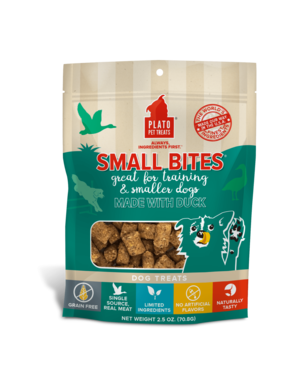 Plato Pet Treats Plato Small Bites Duck 6oz