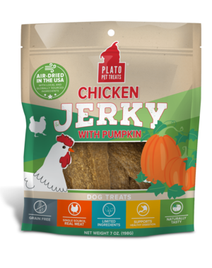 Plato Pet Treats Plato Chicken Jerky With Pumpkin 7oz