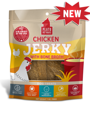 Plato Pet Treats Plato Chicken Jerky With Bone Broth 7oz