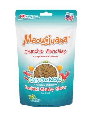 Meowijuana Meowijuana Crunchie Munchies Seafood Medley Cat Treat 3oz