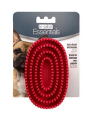 Le Salon Le Salon Essentials Rubber Curry Grooming Brush with Loop Handle