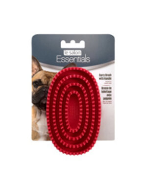 Le Salon Le Salon Essentials Rubber Curry Grooming Brush with Loop Handle