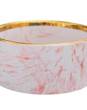  DexyPaws Ceramic Bowl Pink Marble  15oz