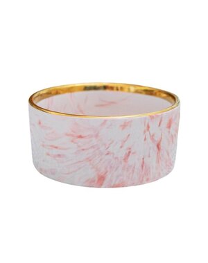  DexyPaws Ceramic Bowl Pink Marble  15oz