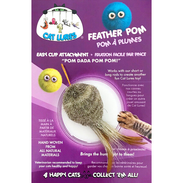 Go Cat Products Cat Lures Feather Pom